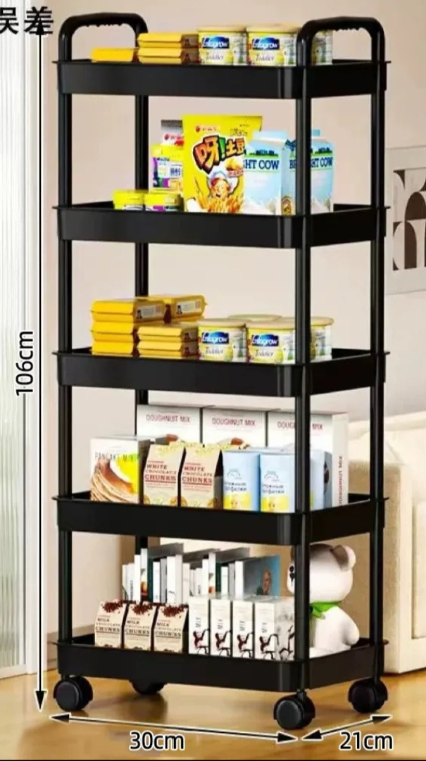 5-Layer Multipurpose Trolley Storage Rack
